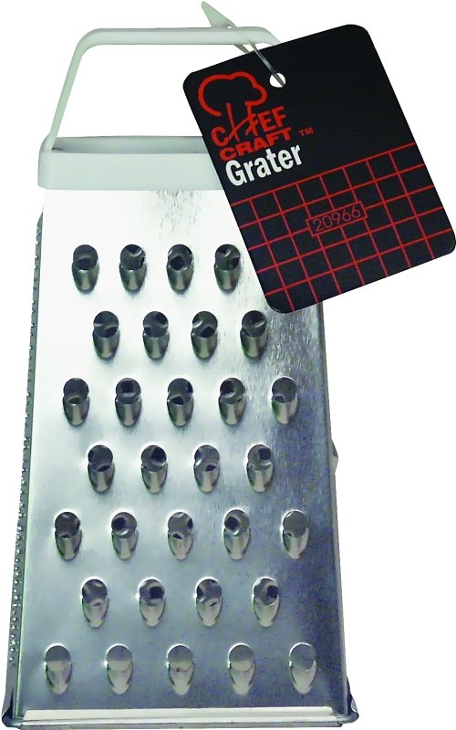 [5821848] Chef Craft 3-1/2 in. W X 8 in. L Silver/White Plastic/Stainless Steel 4-Sided Pyramid Grater (Pack of 3)