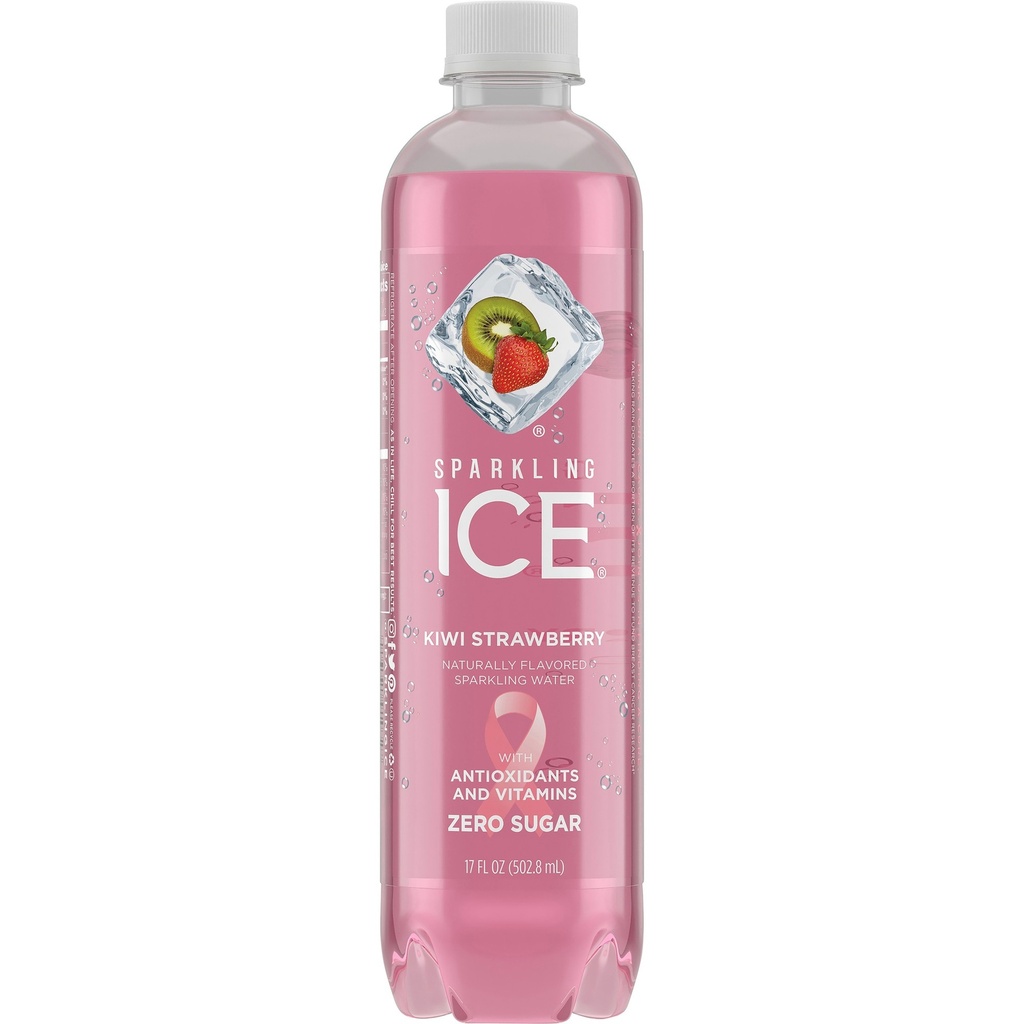 Sparkling Ice Kiwi Strawberry Flavored Sparkling Water, 17 OZ