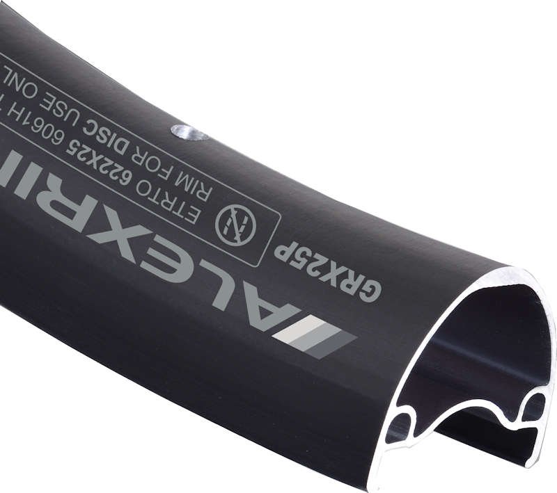 GRX25P 700x28c ALLOY DBBL WALL RIM 32h CSW BLACK TR 25/29.5