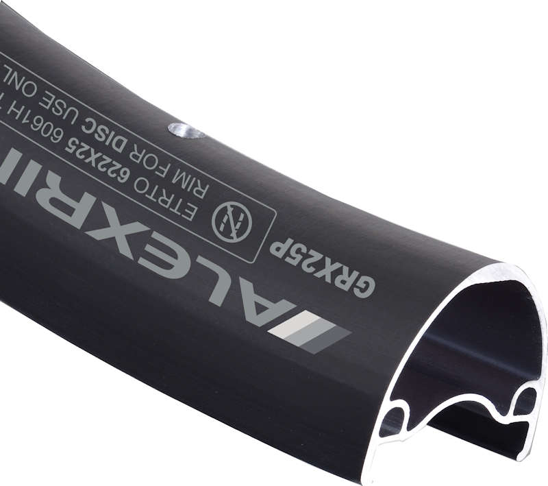 GRX25P 700x28c ALLOY DBBL WALL RIM 32h CSW BLACK TR 25/29.5