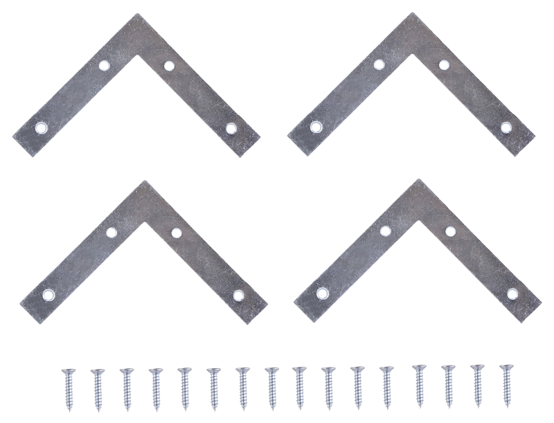 BRACE CNR FLT STL 5INX7/8IN ZN