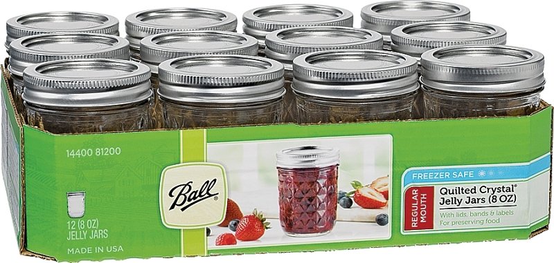 [9324104] JARS JELLY QUILTED CRYSTAL 8OZ