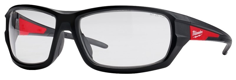 [7378813] GLASSES SFTY RED/BLK FRM CLEAR