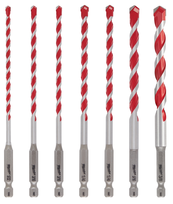 KIT HAMMER DRILL BIT CARB 7PC 