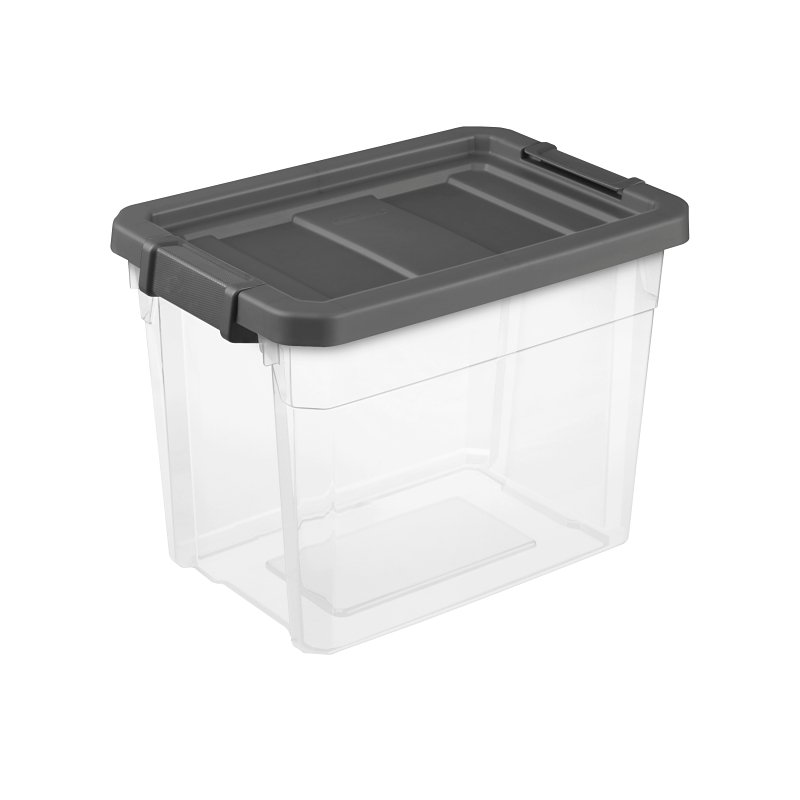 [4387353] BOX STACKER MODULAR CLEAR 30QT