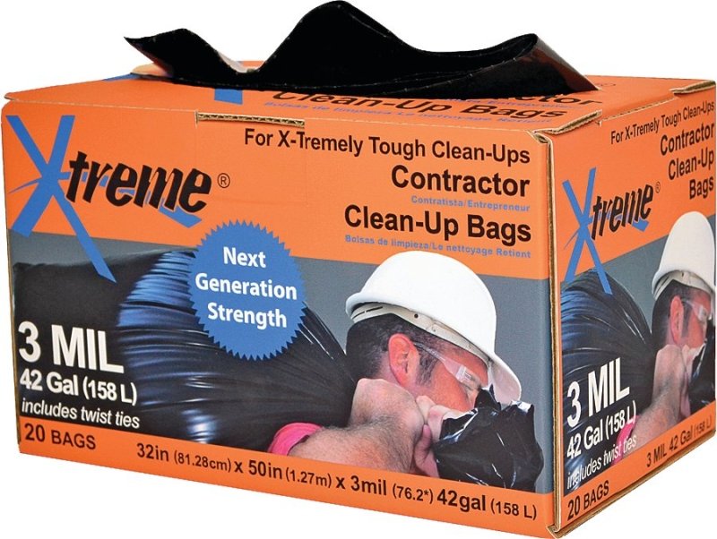 [1071760] 42GAL CONTRACTOR BAG 3MIL BLK 