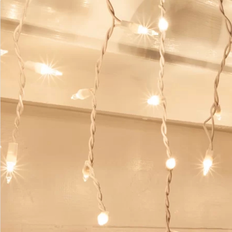 LIGHT ICICLE WH/CLR 100CT     