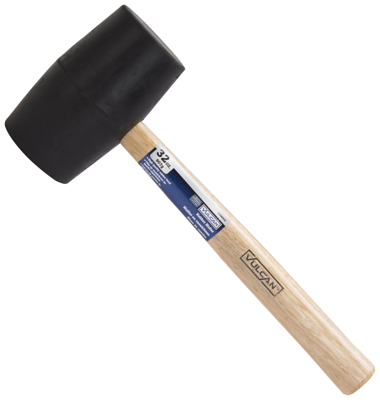 MALLET RUBBER WOOD HANDLE 32OZ