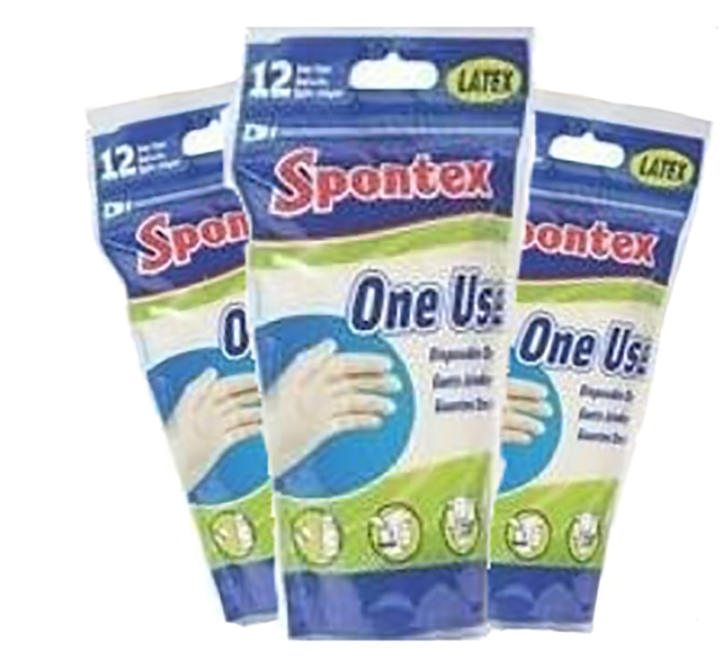 SPONTEX CREAM GLOVES 12 PK    