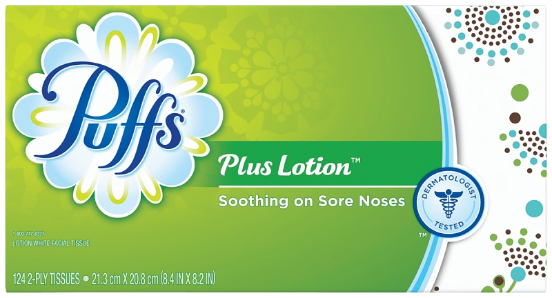 PUFFS PLUS FACIAL TISSUE 124CT