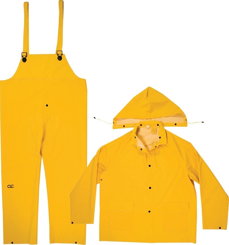 [3558988] RAIN SUIT HEAVY PVC 3PIECE MED