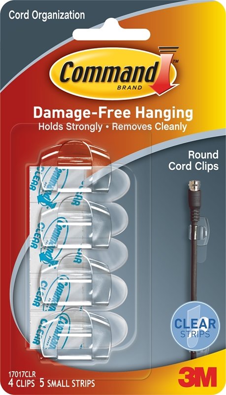 CLIP CORD ORGANIZER ROUND CLR 