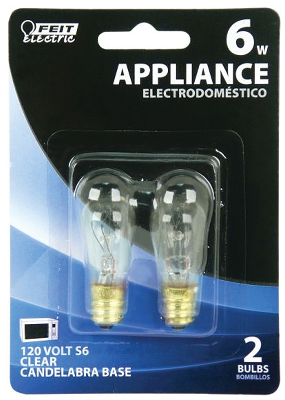 BULB INDICATOR CLR CNDL S6 6W 
