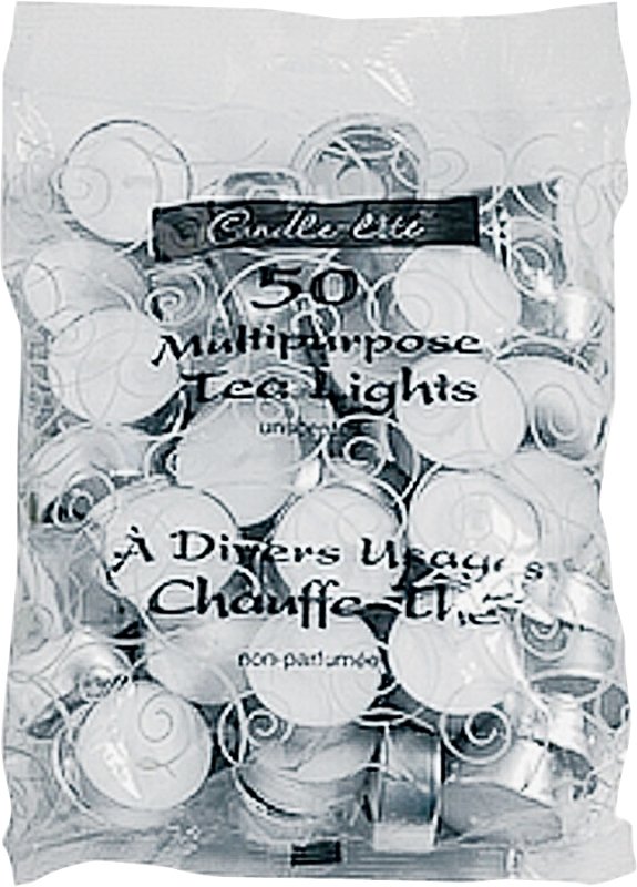 TEALIGHTS 50CT PACK WHITE     