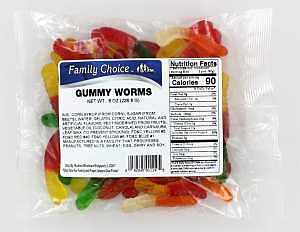 GUMMY WORMS 8 OZ              