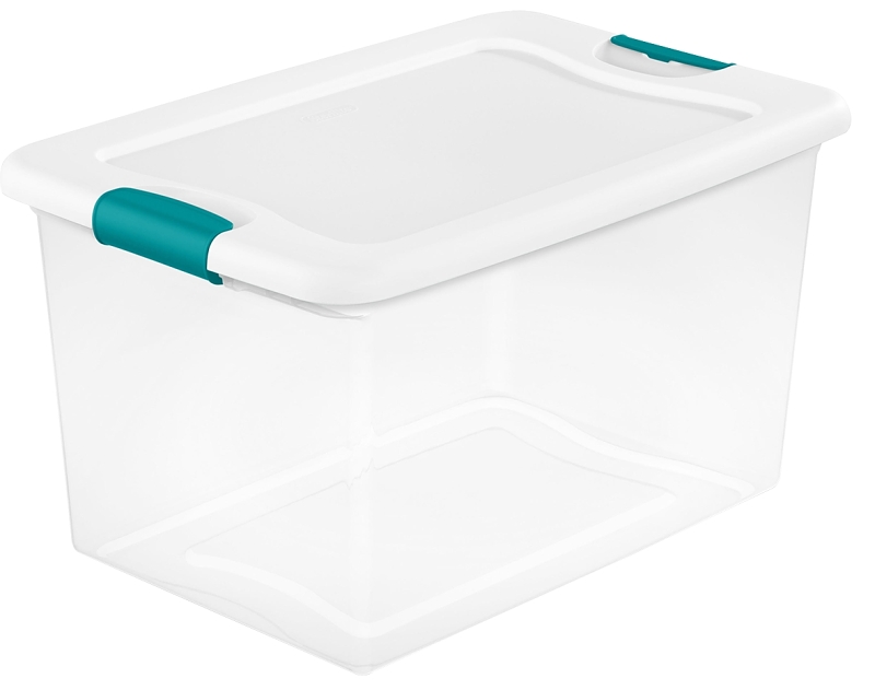 BOX LATCHING 64QT W/WHITE LID 