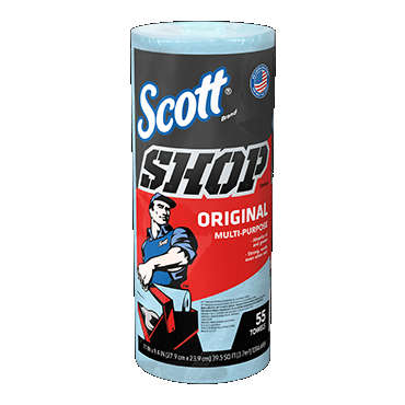 BLUE SHOP TOWEL ROLL