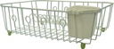DISH DRAINER WHITE W/BSKT     