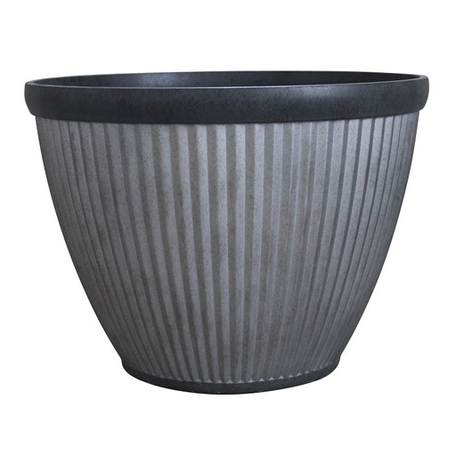 [8249179] PLANTER ROUND RUSTIC GALV 15IN