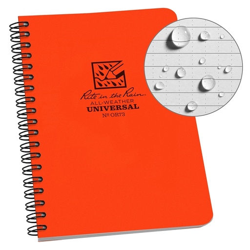 [7455884] NOTEBOOK SPIRAL ORNG 4.875X7IN