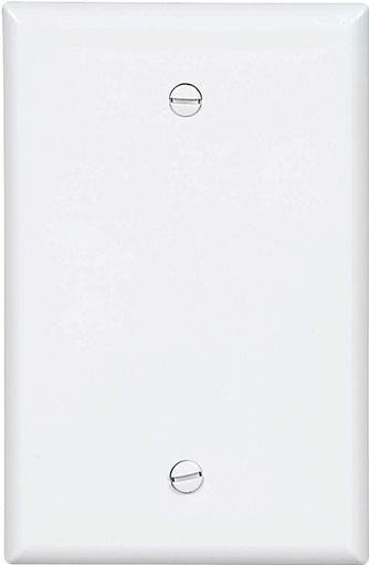 [6088587] WALL PLATE 1GANG BLANK MID WHT