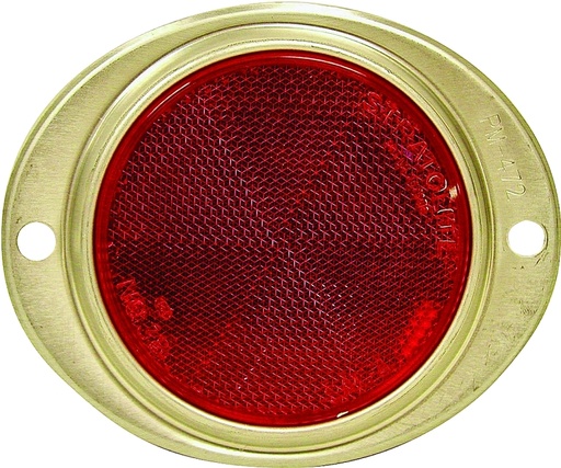 [6413751] REFLECTOR AUTO ALUM RED 3IN   