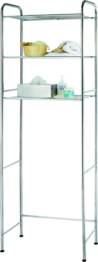 [4524633] BATH SHELVE WIRE CHROME 3-TIER
