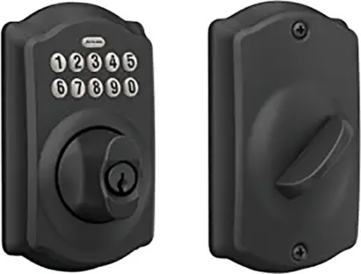 [7457039] DEADBOLT KEYPAD CAMELOT MATBLK