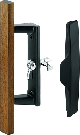 [2635860] DOOR HANDLE SLIDING BLK/WOOD  