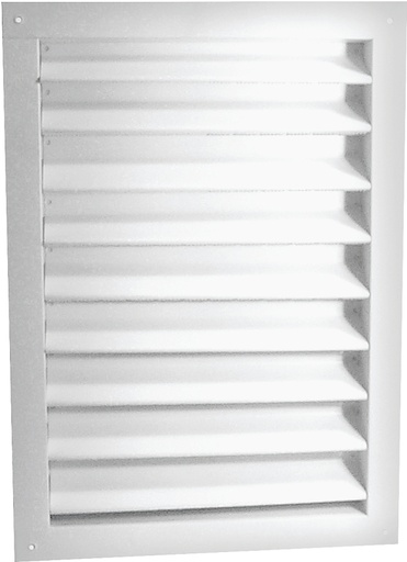 [6247100] DUAL LOUVER 12X18IN WHITE ALUM