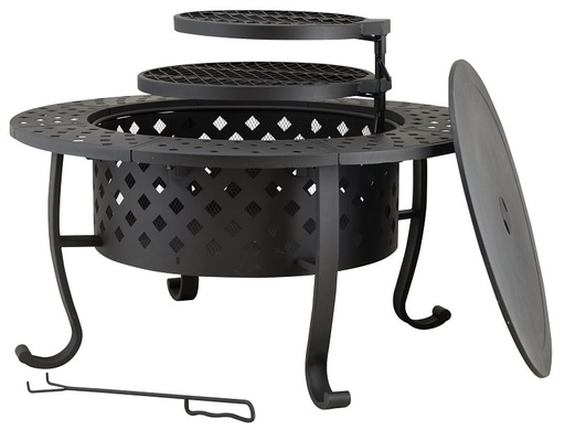 [3313285] FIREPIT 2-IN-1 W/CKNG GRT 36IN