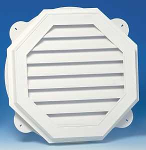 [6144026] GABLE VENT 22IN WHT OCTGN VNYL