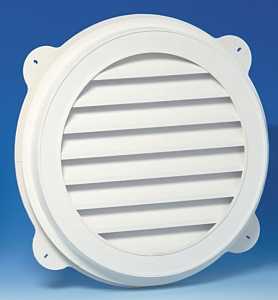 [6144133] GABLE VENT 22IN WHT RND VINYL 