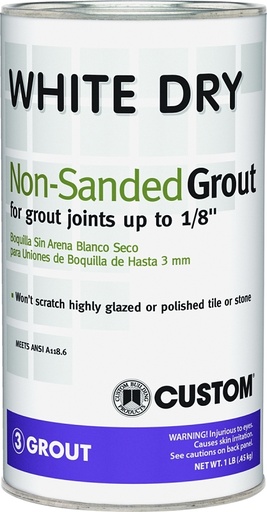 [6720320] GROUT NONSANDED DRY WHITE 1LB 