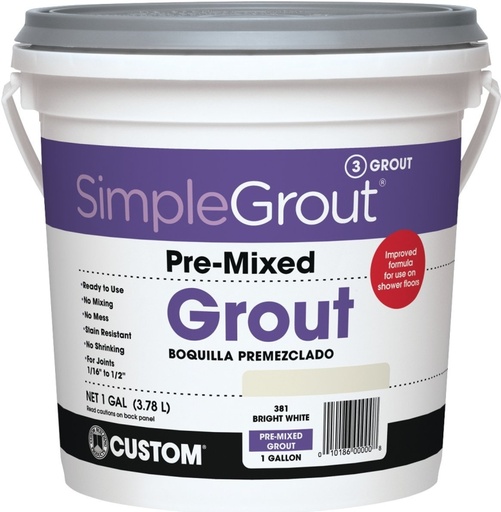 [1514975] GROUT PREMIXED BRIGHT WHT 1GAL
