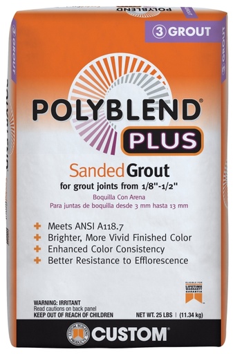 [1515337] GROUT SANDED COFFEE BEAN 25LB 