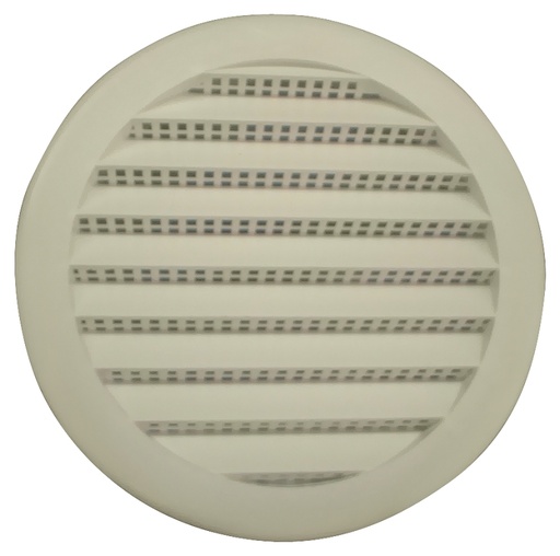 [6246771] SCREEN LOUVER 4IN WHT RND PLS 