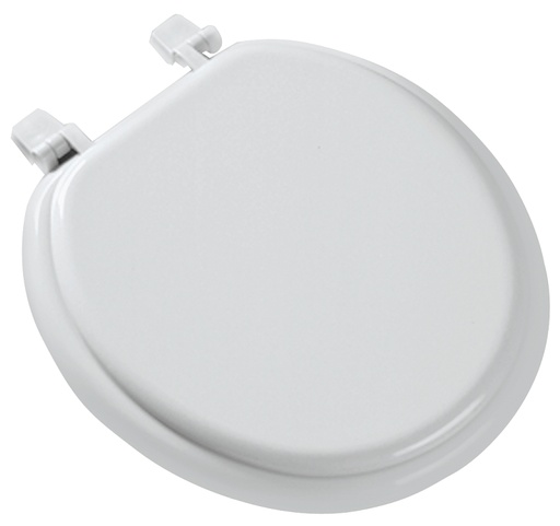 [6139216] TOILET SEAT RND WOOD WHITE    