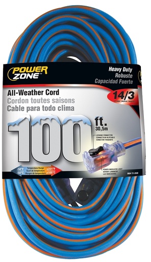 [7712532] CORD EXT14/3X100FT BLU/ORG STP