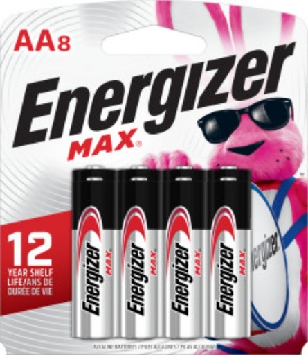 [1162676] BATTERY ALKALINE MAX 8 PACK/AA