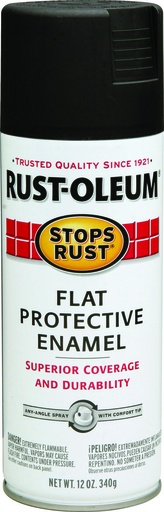 [2553105] PAINT SPRAY ENML FLAT BLK 12OZ