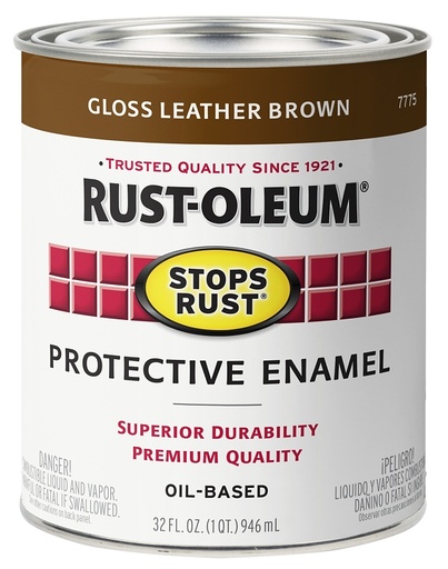 [8565400] PAINT RST OBS LEATHER BROWN QT