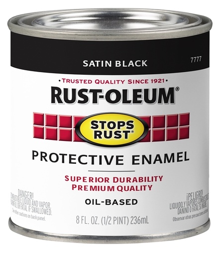 [7379399] PAINT RUST OBS SAT BLACK 1/2PT