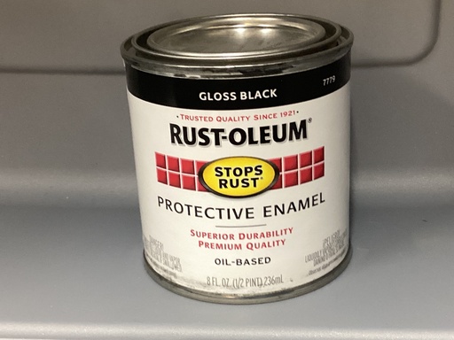 [7559115] PAINT RUST OBS GLOSS BLK 1/2PT
