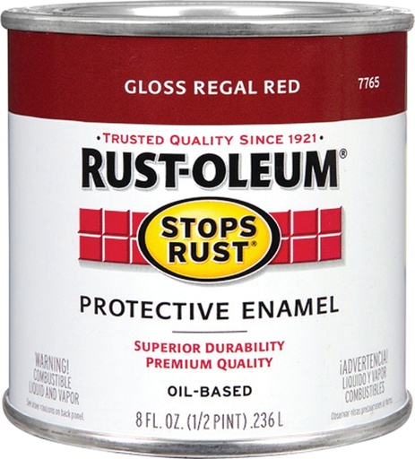 [7561459] PAINT RUST OBS REGAL RED 1/2PT