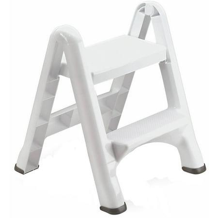 [1005867] STOOL 2-STP FOLDABLE WHT 18IN 