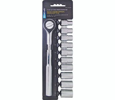 [1306398] SOCKET SET 11PC 1/2DRIVE MET  