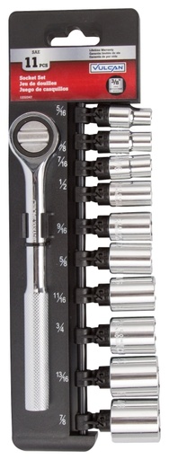 [1232347] SOCKET SET 11PC 3/8DRIVE SAE  