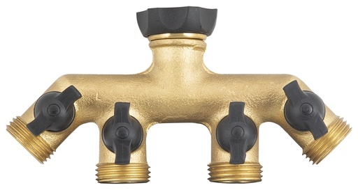[1590611] MANIFOLD FAUCET BRS 4WAY      