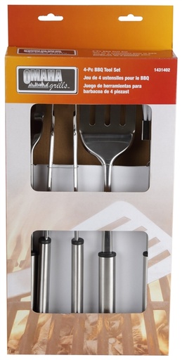 [1431402] TOOL SET BBQ STAINLESS ST 4 PC